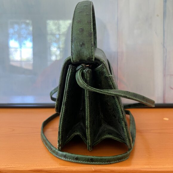 Vintage Frenchy of California Ostrich Top Handle Bag - Picture 2 of 5